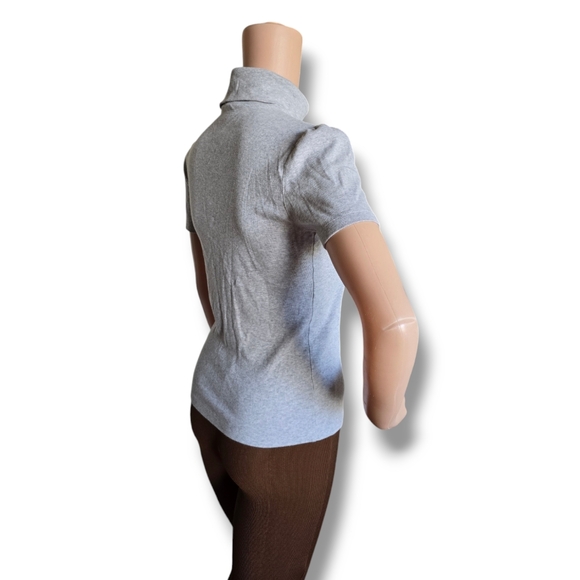 ESPRIT Women's Heather Grey Turtleneck Ribbed Knit Tee - Picture 11 of 16